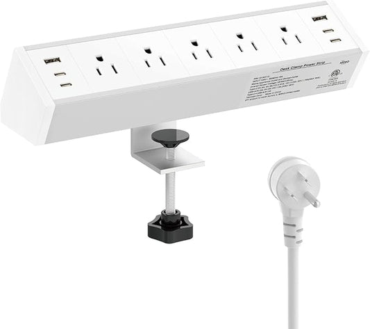 Tecmojo Desk Clamp Power Strip 5 Outlet by Tecmojo