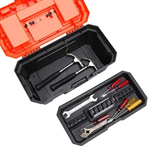 meijia portable tool storage box, organizers with foldable on a desk or shelf