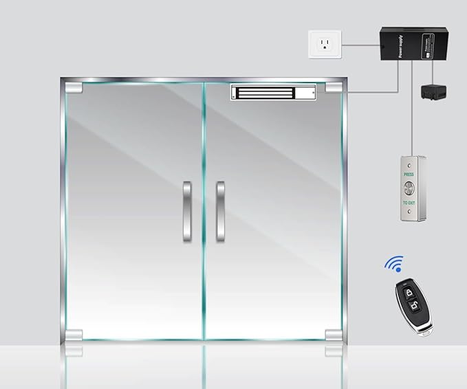 Door Access Control System 1200lbs Magnetic Lock Kit - Image 8