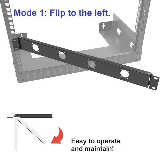QiaoYoubang 1U Hinged 4D Rack Panel 4 D-Series XLR HDMI Audio Rack Mount Panel - Image 3