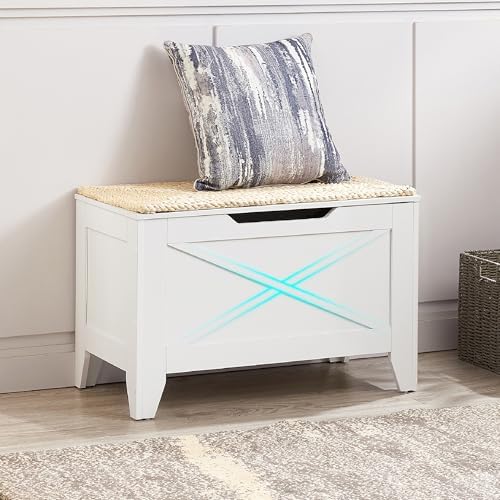 vecelo 30" storage chest with lift top storage on a desk or shelf