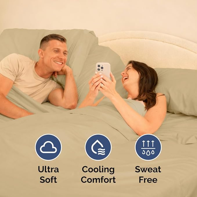 Split Head King Sheet Set – 4 Piece Flex Split Top King Sheets - Image 5