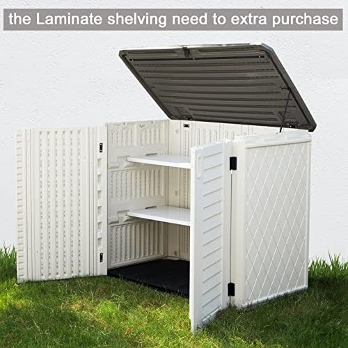 horizontal outdoor garden storage shed for backyards and, close-up detail