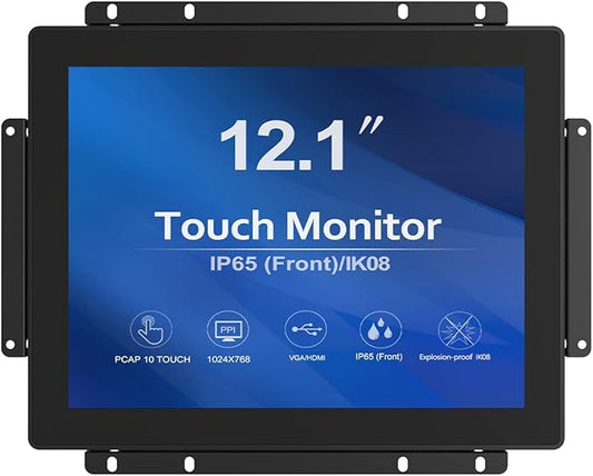 GreenTouch 12.1 inch 10 Points Touch Front IK08/IP65 Open Frame Touch Monitor by GreenTouch