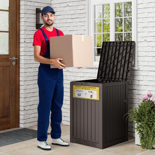 package delivery box for outside, outdoor storage box on a desk or shelf