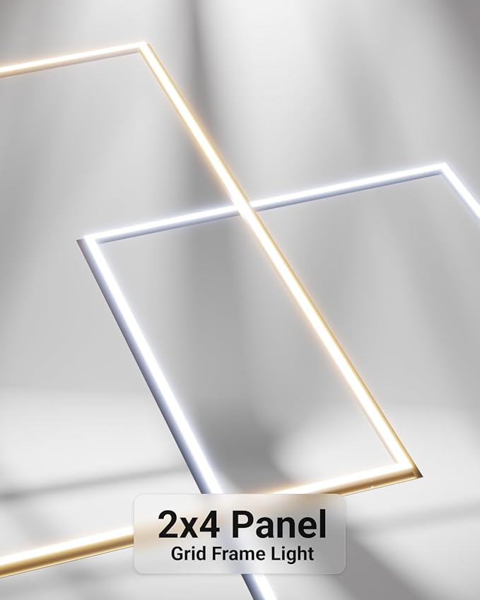Sunco 2x4 Edge-Lit Frame LED Panel Lights, Drop Ceiling Flat Light Fixture - Image 2