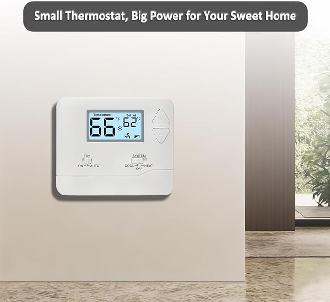 NonProgrammable Thermostat for Home, Digital Energy-Saving Thermostat, - Image 7