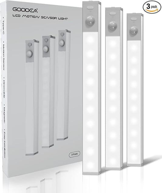 GOODEA Led Under Cabinet Lights Wireless, 7’’ Rechargeable Motion Sensor Light by Goodea