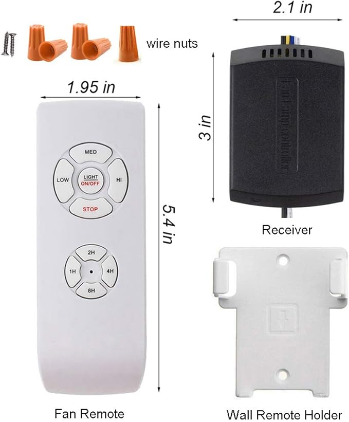 LPHUMEX Ceiling Fan Remote Control Kit, Small Size Speed, Light & Timing 3 in 1 - Image 6