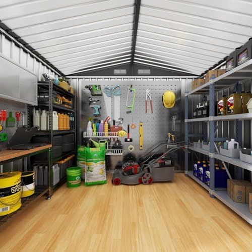 metal storage shed & outdoor storage, outdoor steel, close-up detail