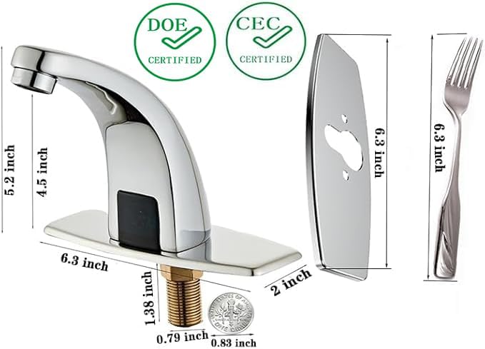 Halo Sanitary Updated H59 Brass Touchless Sensor Faucet - Image 2
