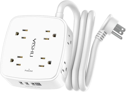 5Ft Surge Protector Power Strip by YISHU