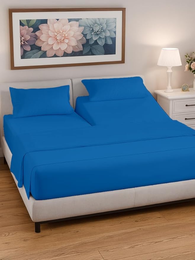 Split Head King Sheet Set – 4 Piece Flex Split Top King Sheets - Image 2