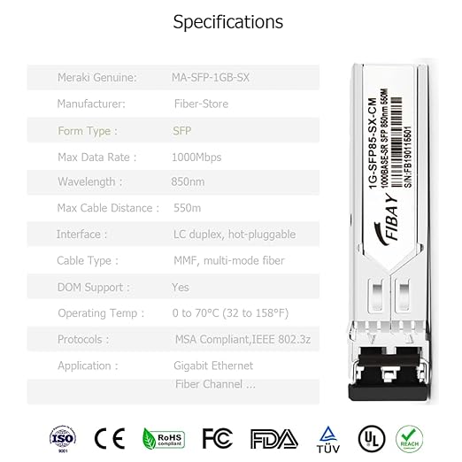 OPSTRAN 1000BASE-SX SFP Optical Transceiver Module Compatible - Image 2