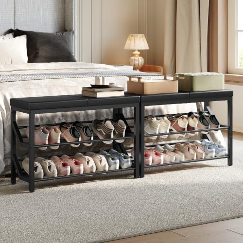 yatiney shoe bench with cushion, entryway bench with, package contents