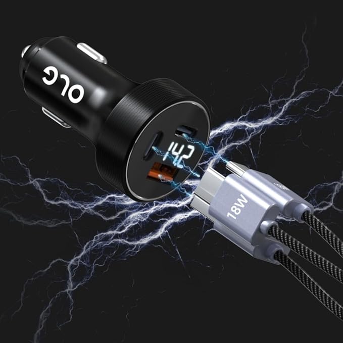 OLG 100W Car Charger – 3 Port Cargador para Carro – Cigarette Lighter USB Fast - Image 4