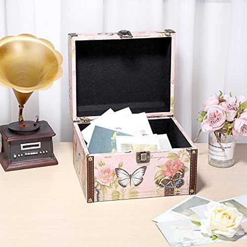 elldoo decorative treasure chest box, wooden + pu, package contents