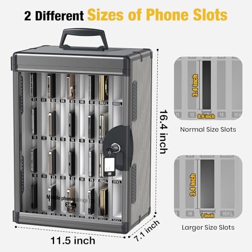 glosen 36 slots cell phone locker, portable mobile shown in use