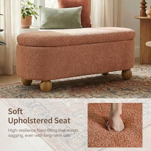 vknow 44.8" storage ottoman bench end of bed, package contents