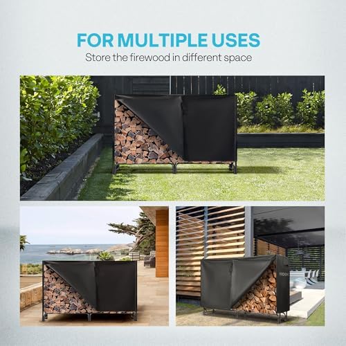 vivohome 6 ft heavy duty firewood rack outdoor, package contents
