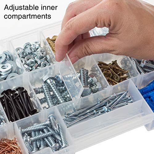 storage and tool box-durable organizer utility box-4 drawers showing dimensions