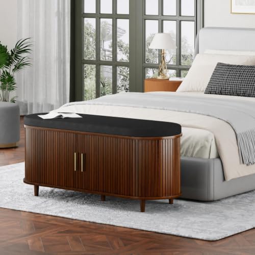 entryway bench with storage: 43.31" wooden bedroom shoe, package contents