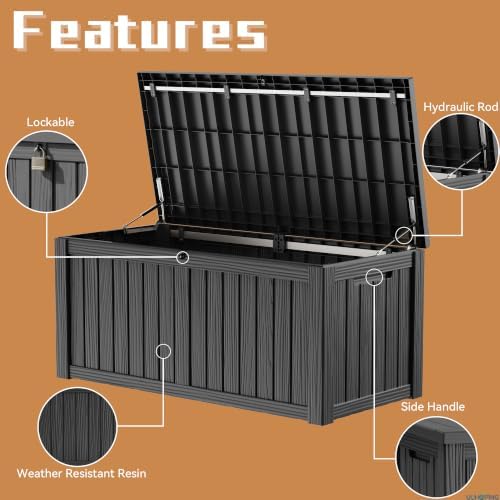 rojik outdoor storage box – 150 gallon mobile on a desk or shelf