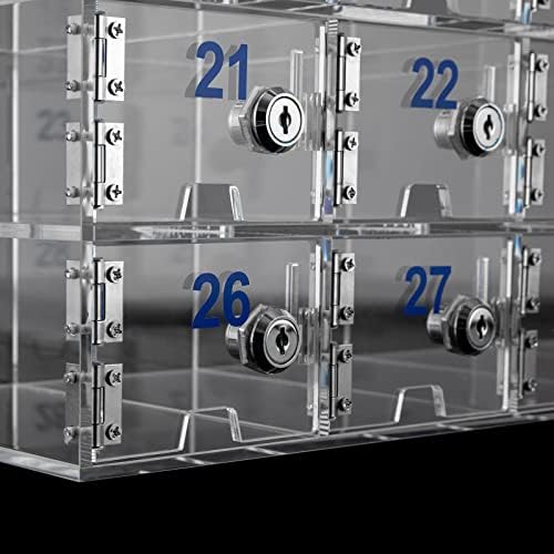 30 slots acrylic clear cell phone locker box, package contents
