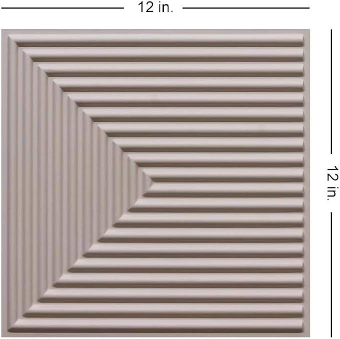 From Plain To Beautiful In Hours 9004 Depth Tier PVC 12 in x 12 in Peel and - Image 2