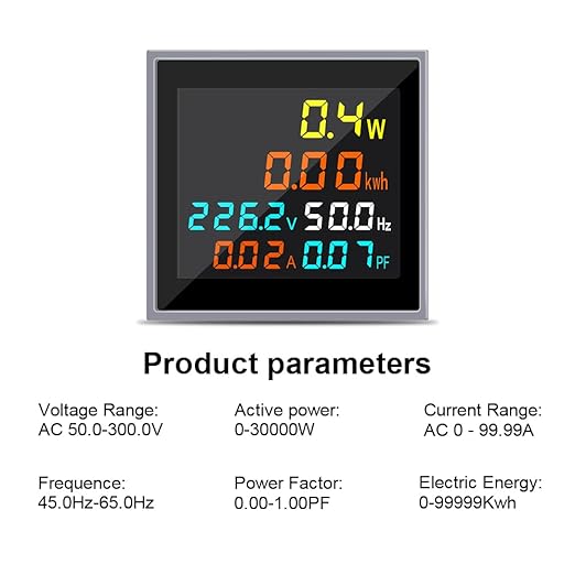 KETOTEK AC Current Voltage Amperage 6in1 Power Energy Monitor LCD Digital - Image 3
