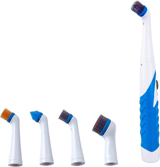Electric Cleaning Brush with 4 in 1 Multiple Brush Heads, Indoor Household by SOARING
