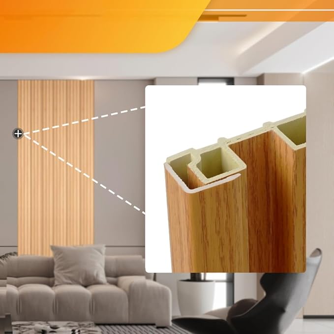 OUZUGIE 8-Pack 57 Inches, WPC Slat Wall Panel Trim, Corner Guard - Image 3