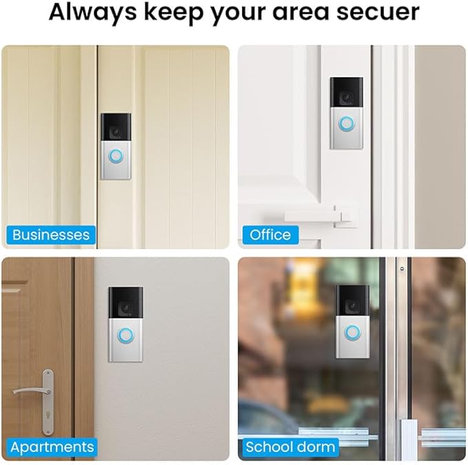 No-Drill Adhesive Mount for Ring Video Doorbell, Doorbell Bracket for Home - Image 9
