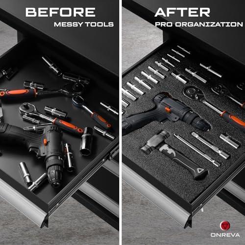 onreva tool box foam organizer 48x24x2 inch 1pc, close-up detail