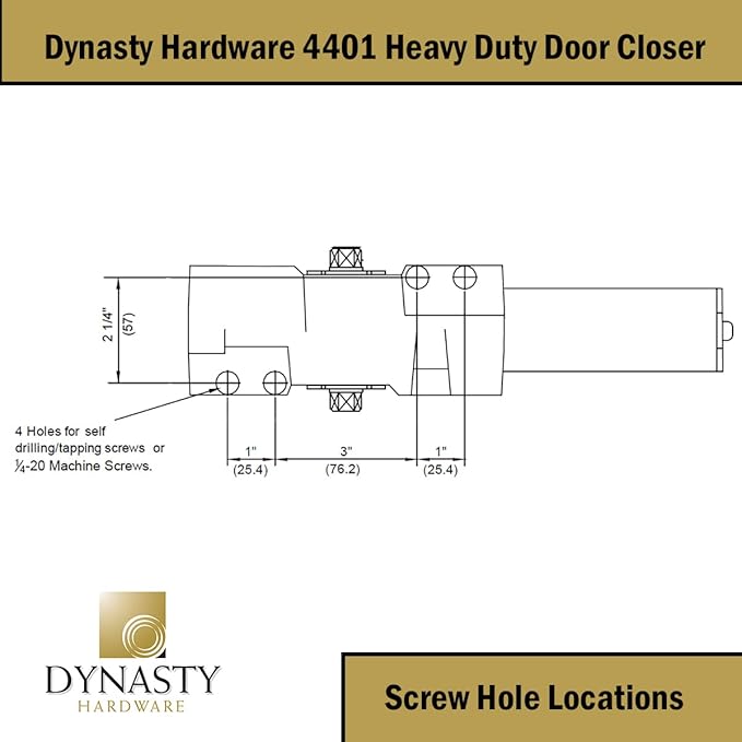 Dynasty Hardware Door Closer, Grade 1 Heavy Duty Commercial Hydraulic Closer & - Image 7