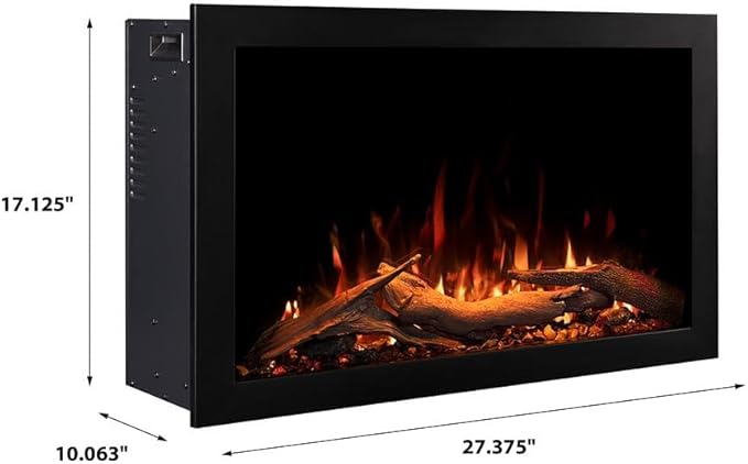 Modern Ember Highmark Traditional 26 Inch Built-in Smart Electric Fireplace - Image 9