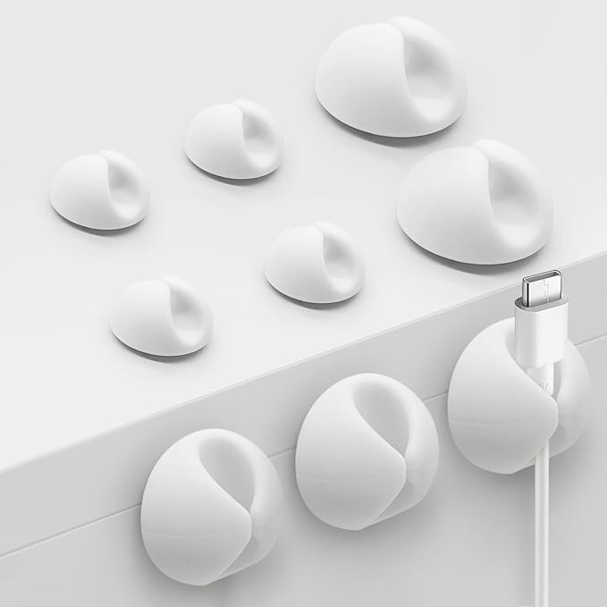 SmiLife Phone Charger Cord Holder, Mini Cable Clips Wire Organizer, Cable by MYKURS