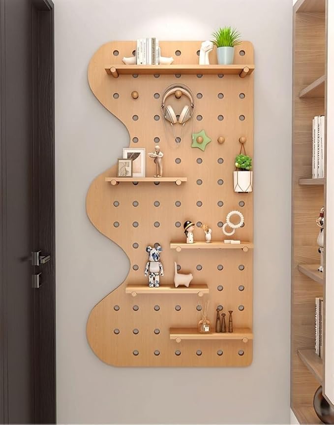 Natural Wood Wall Organizer by Unknown