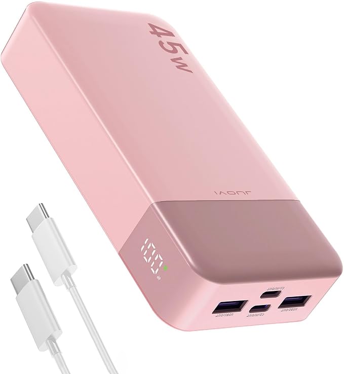 JUOVI J2621 Power Bank Portable Charger, 20000mAh 45W PD3.0 QC 4.0 Fast by JUOVI