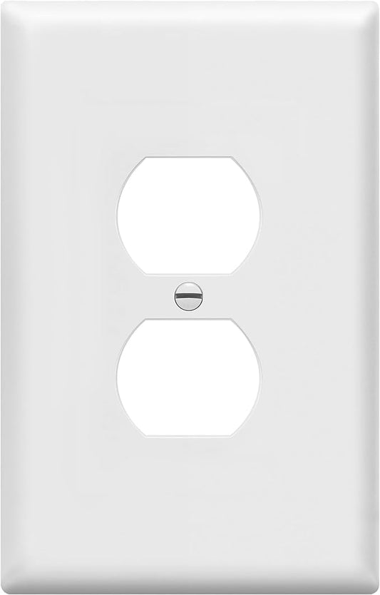 ENERLITES Duplex Receptacle Outlet Wall Plate, Jumbo Outlet Covers, Gloss Finish by Enerlites