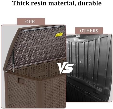 180gal pro brown blow - molded outdoor deck showing dimensions