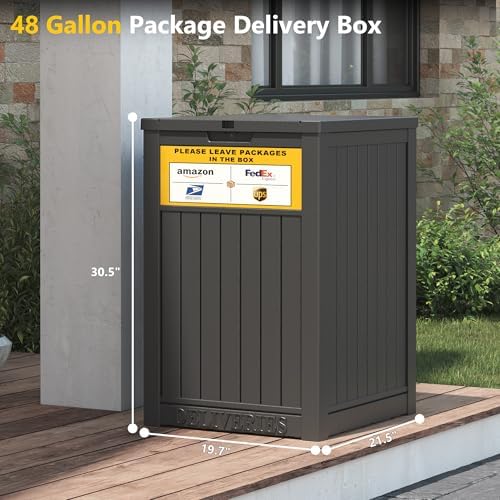 lhbgo package delivery box for outside, with delivery, close-up detail