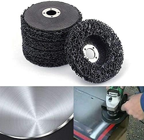 SIGNI 5 Pack 4-1/2" x 7/8" Poly Strip Discs Stripping Wheel for Angle Grinder -Remove Paint, Rust and Clean Welds Oxidation (5 Pack-Black)