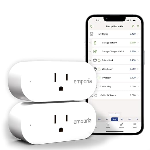 Emporia Energy Monitoring Smart Plug, WiFi Smart Outlet Plug Works by Emporia