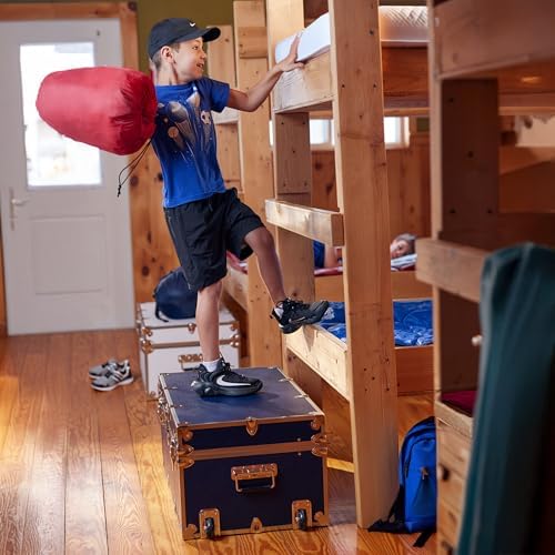 rhino small essential trunk with wheels, camp footlocker on a desk or shelf