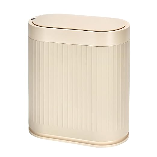 Bathroom Trash Can with Lid Automatic 2 Gallon Sensor Trash Bin, 7.5 Liter by SYNCVIBE