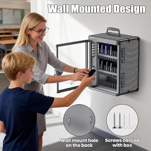 36 slots cell phone locker for classroom with showing dimensions
