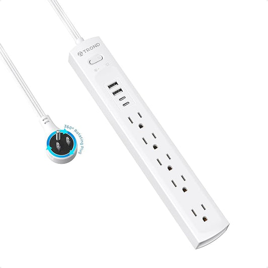TROND 360° Rotating Plug Surge Protector Power Strip, Flat Plug Power Strip by TRONDOfficial