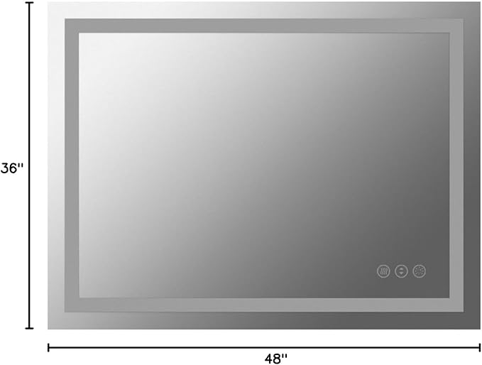 YEELAIT 48x36 Inch LED Bathroom Mirror - Image 8