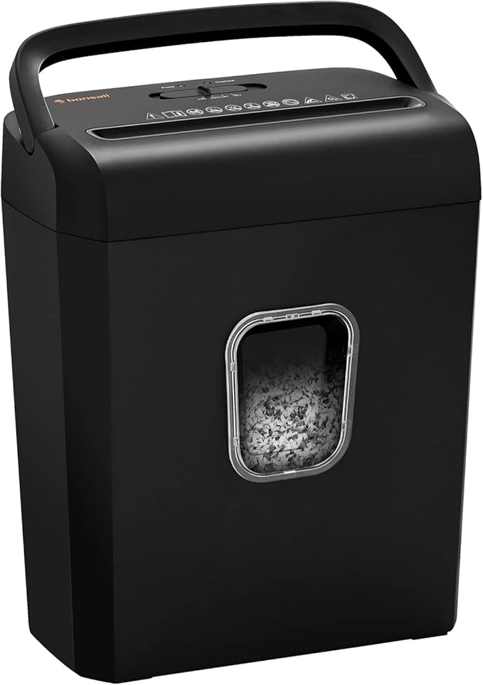 Bonsaii 6-Sheet Micro-Cut Paper Shredder, P-4 High-Security by bonsaii